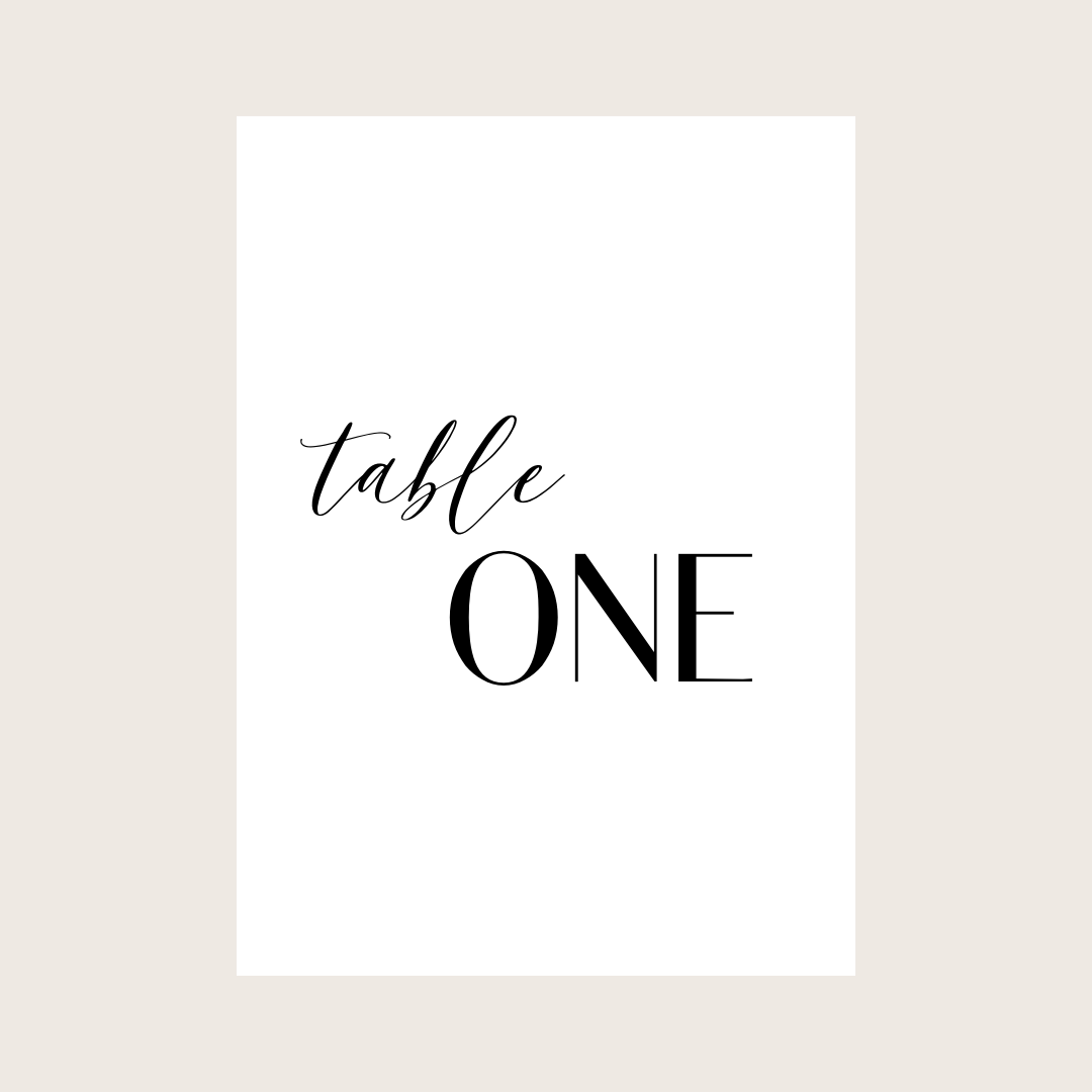 Table Numbers - lettered table-numbers-lettered-table-print-written-number-muning-signs