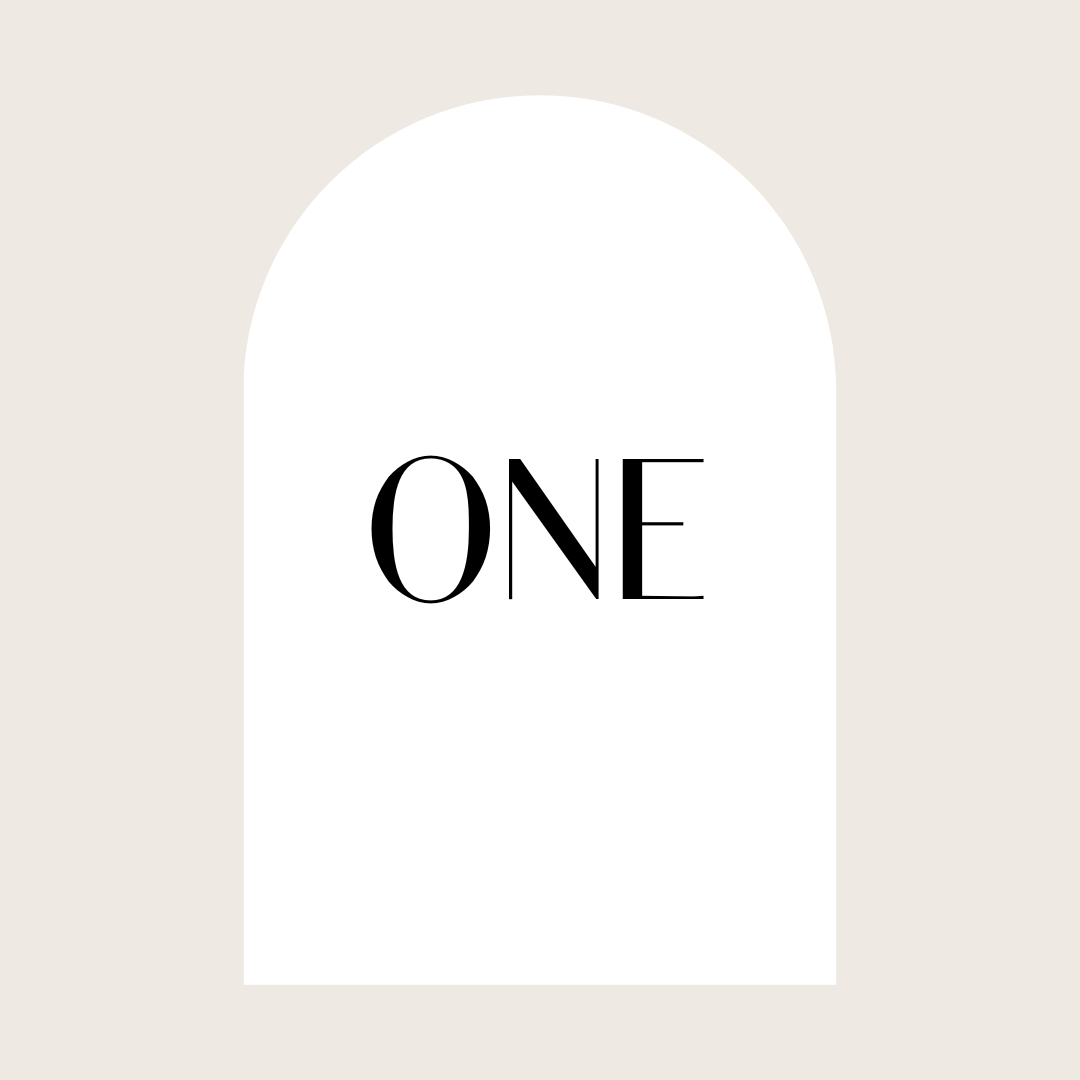 Table Numbers - Written Number ONLY (Arch)