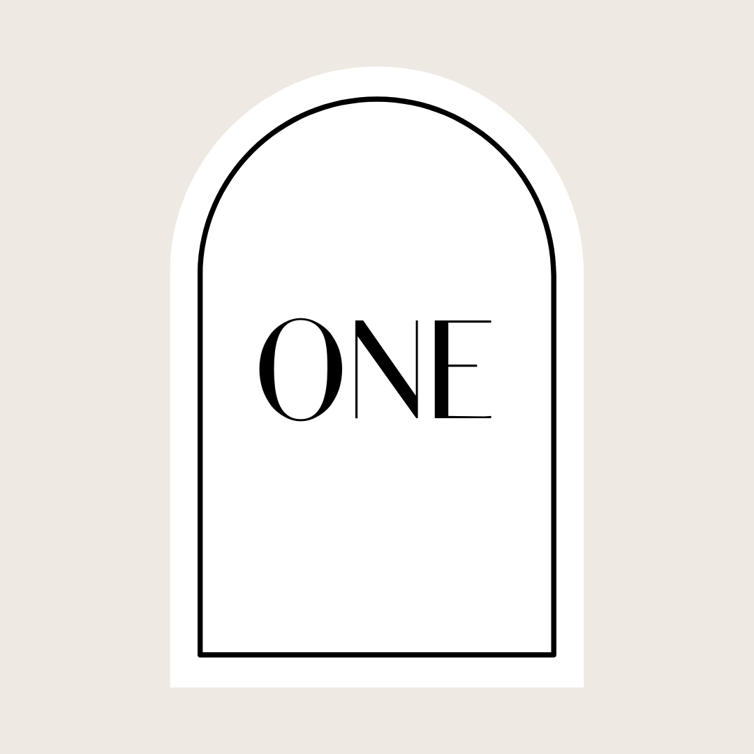 Table Numbers - Written Number ONLY (Arch)