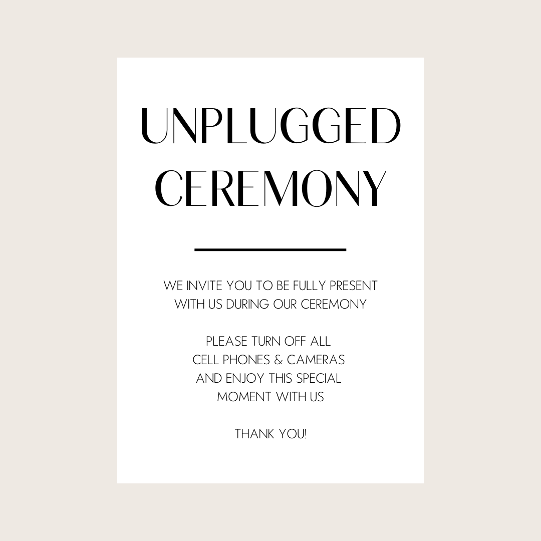 Unplugged Ceremony - Modern (Vertical)