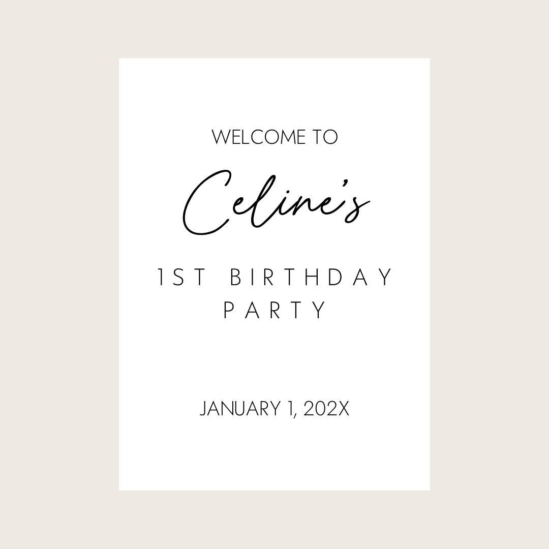 Birthday - Classic 1st Birthday Welcome