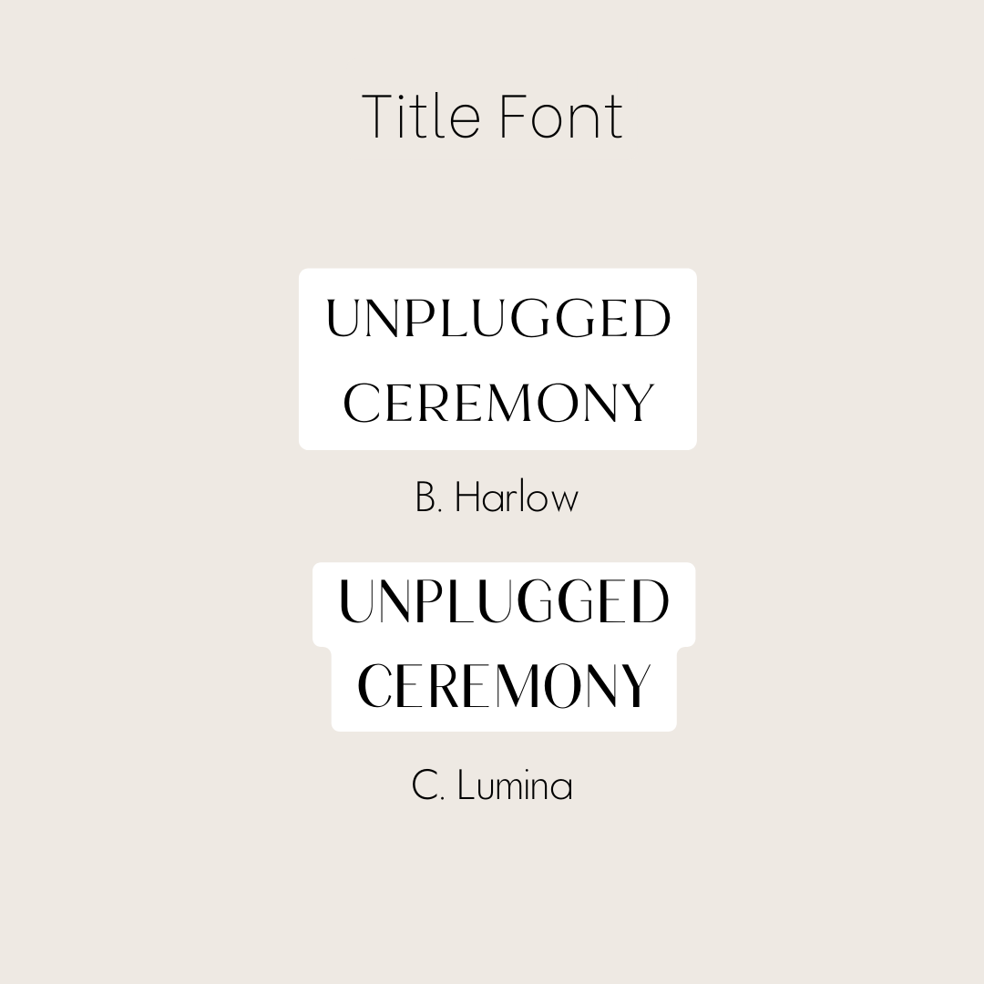 Unplugged Ceremony - Modern (Vertical)