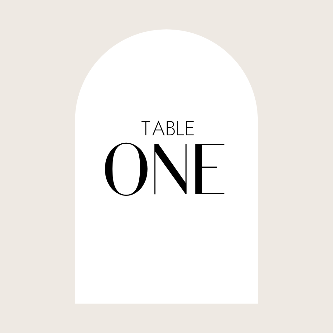 Table Numbers - print "TABLE" + lettered written number (Arch)