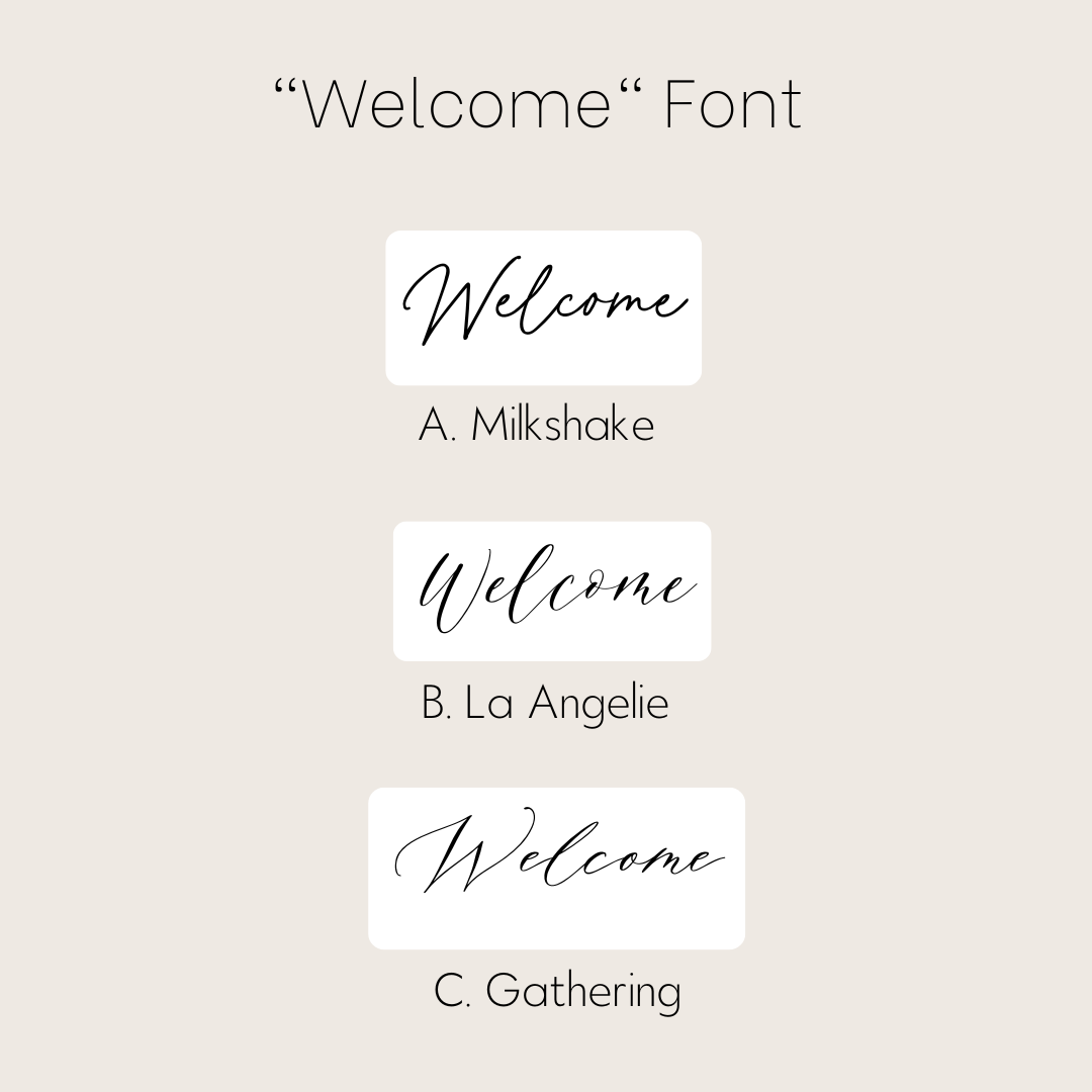 Welcome Sign - Classic (Horizontal)