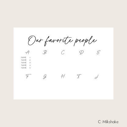 Seating Chart - By Last Initial