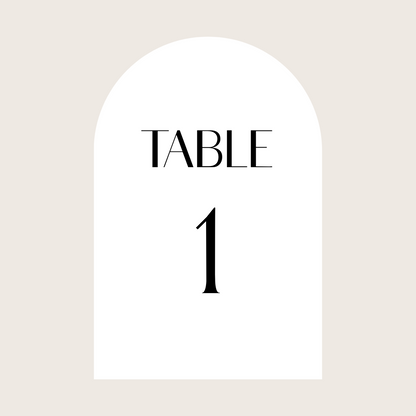 Table Numbers - "Table" + Numerical Digit (Arch)