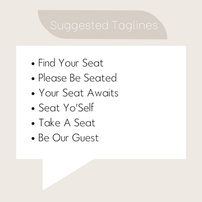 Seating Chart - By Table