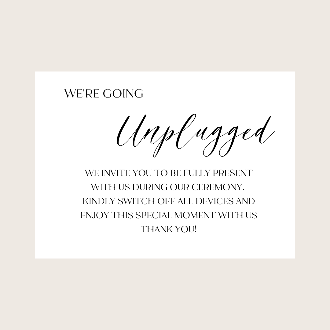 Unplugged Ceremony - Lettered (Horizontal)