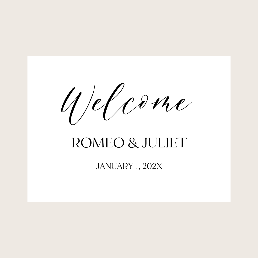 Welcome Sign - Classic (Horizontal)