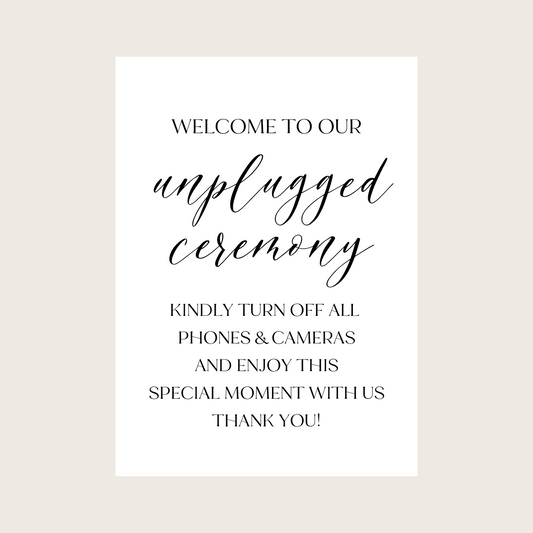 Unplugged Ceremony - Lettered (Vertical)