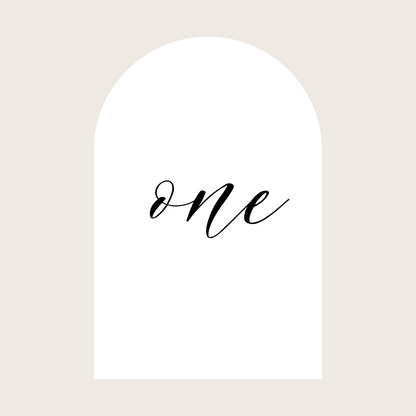 Table Numbers - Written Number ONLY (Arch)