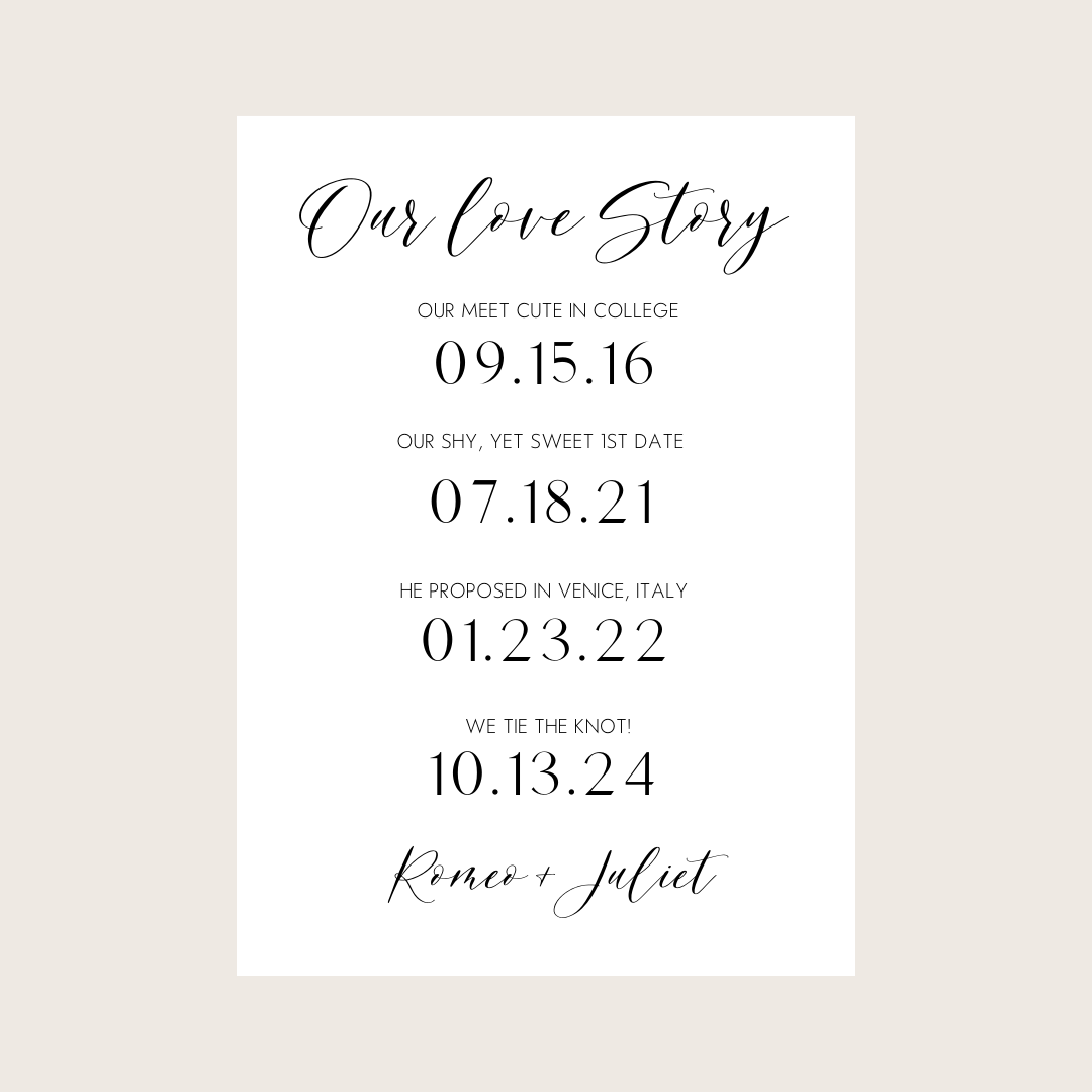 Our Love Story - Exact Date