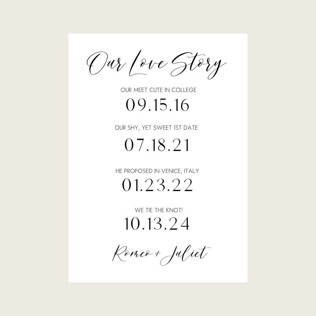 Our Love Story - Exact Date