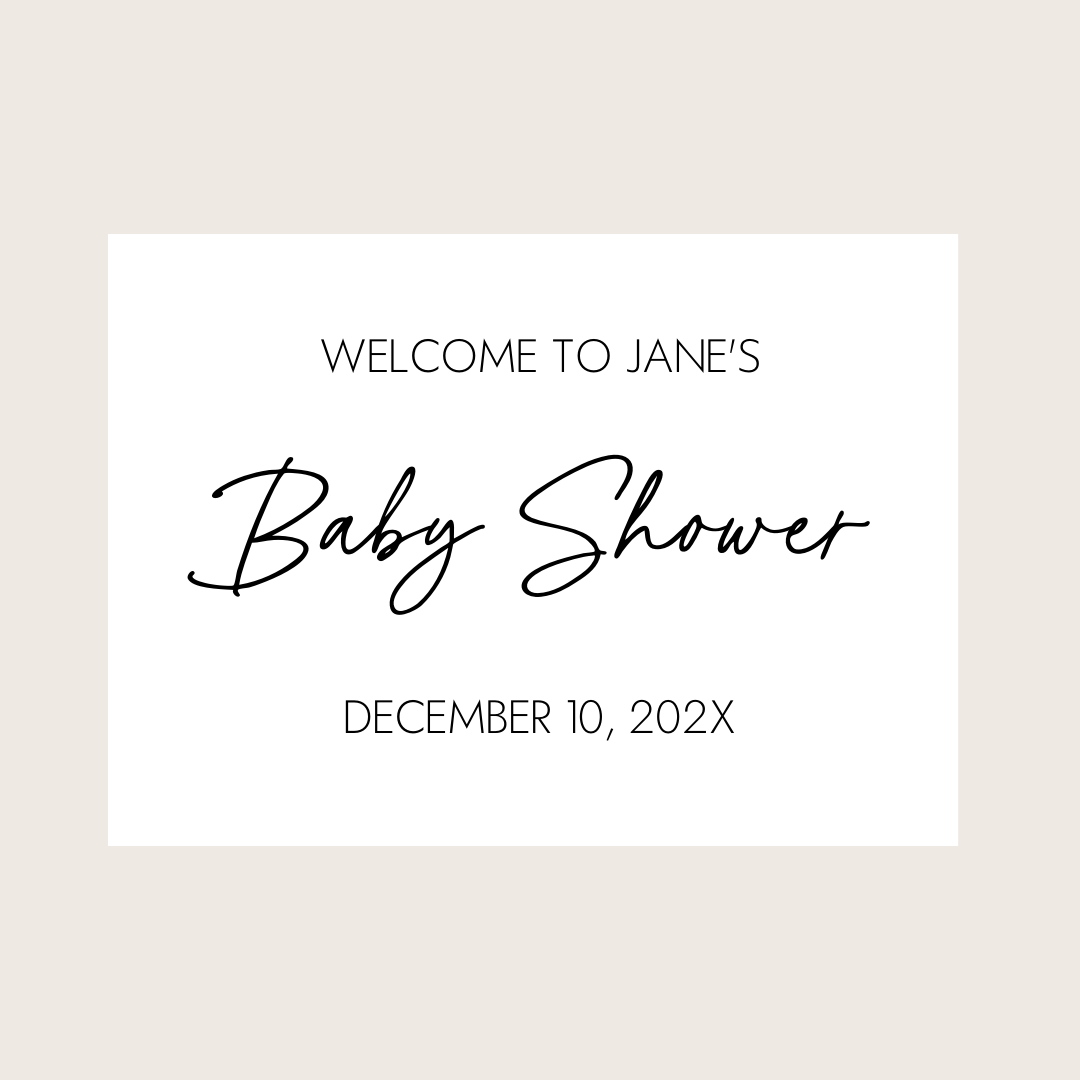 Baby Welcome Sign - Classic