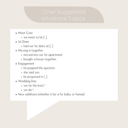 Our Love Story - Month & Year + Detailed Sentence