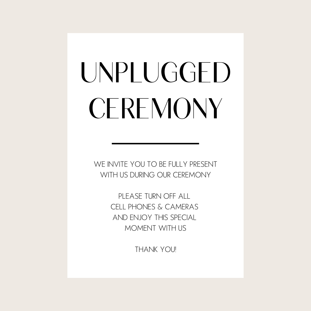 Unplugged  Ceremony - Modern (Vertical)