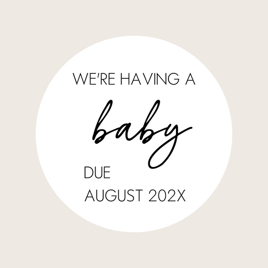 Pregnancy Announcement Placard - We're Having A Baby