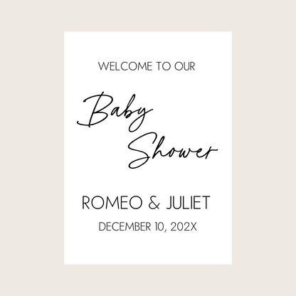 Baby Welcome Sign - Classic