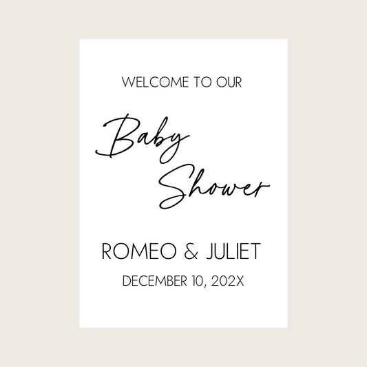 Baby Welcome Sign - Classic