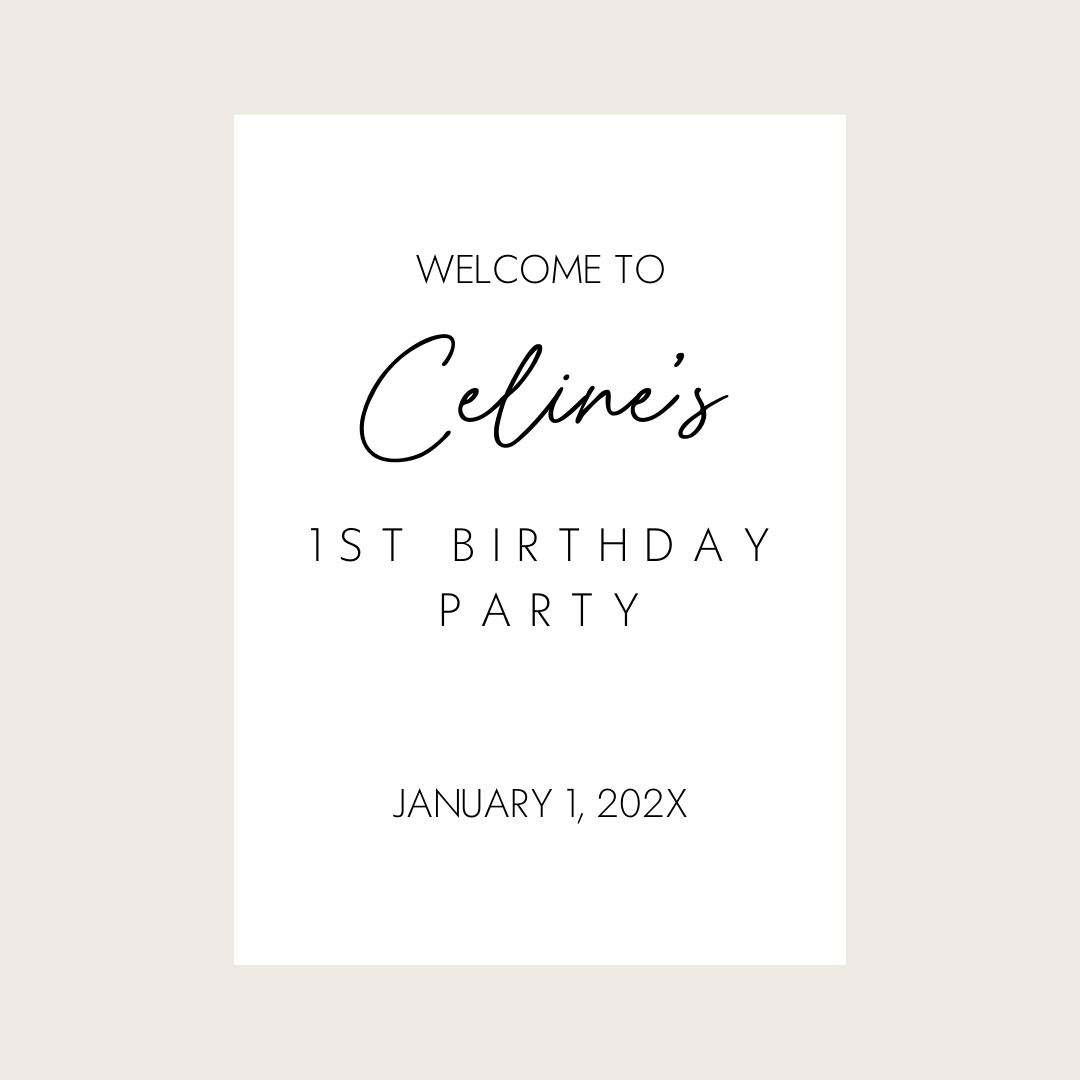 Birthday - Classic 1st Birthday  Welcome