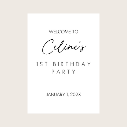 Birthday - Classic 1st Birthday  Welcome