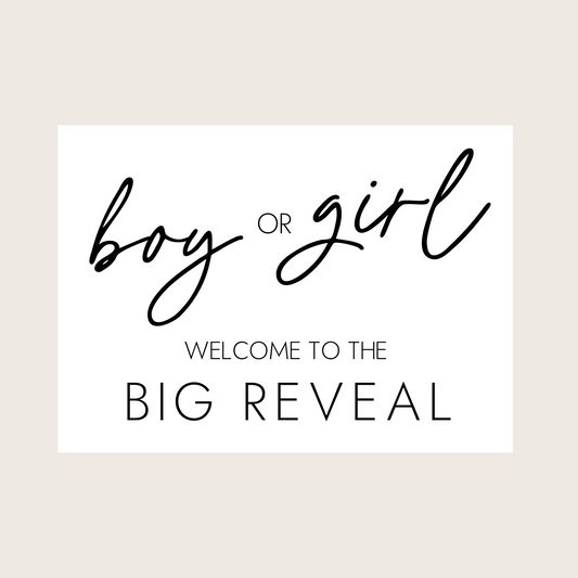 Baby Welcome Sign - Gender Reveal